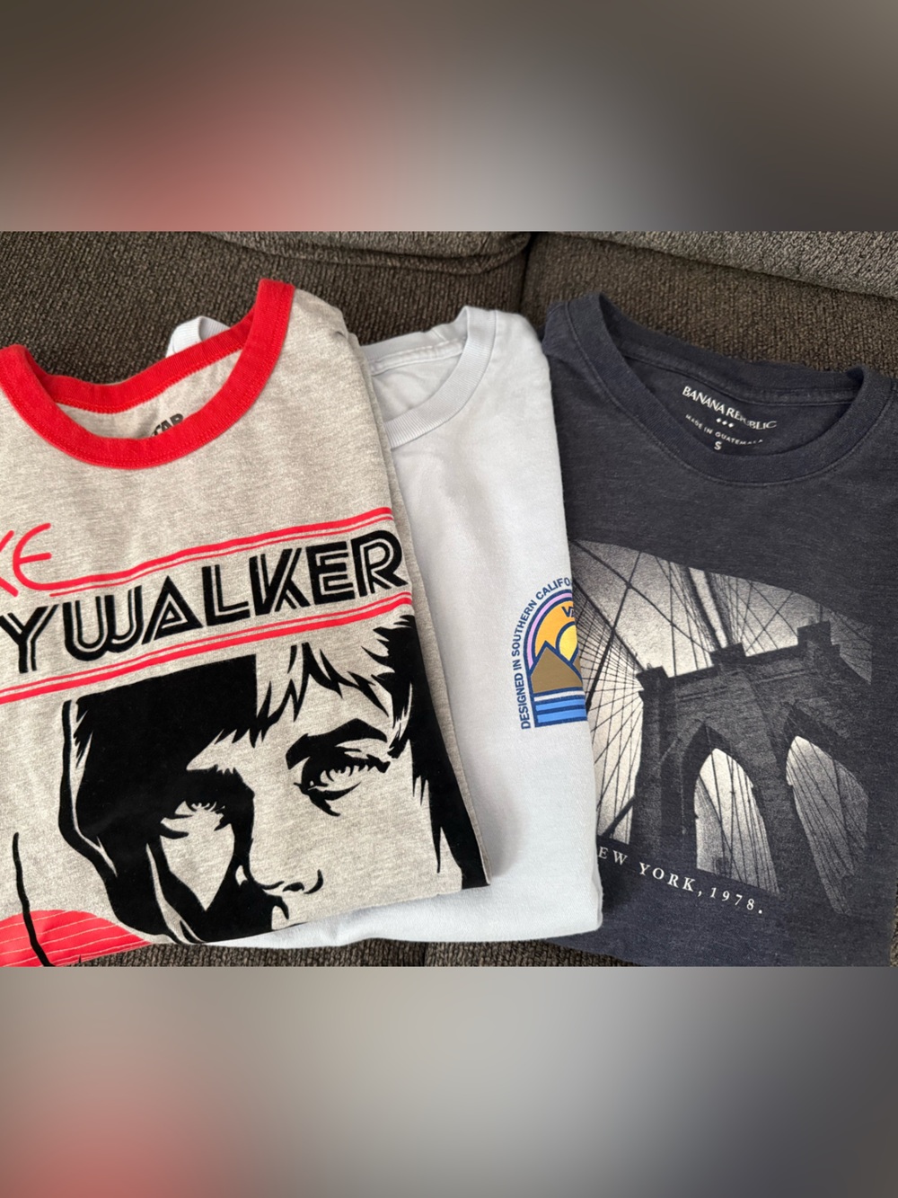 3 tshirts- Star Wars- vans- banana republic